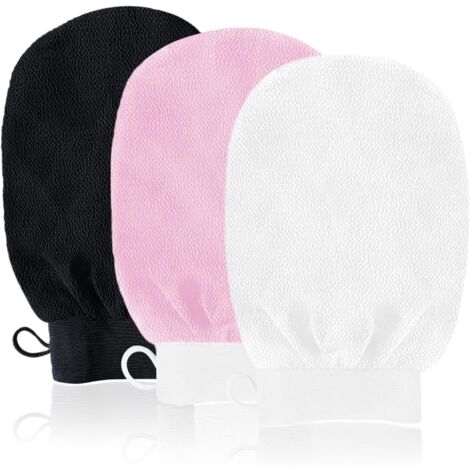 serviettes de bain et gants-Exfoliation sous la douche -Élimine efficacement les cellules mortes de la peau - 3Seul paquet (1/5)