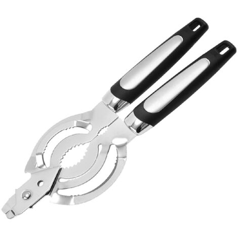 ouvre-boîte -Avec anneau de suspension -Ouvre-couvercle manuel multifonctionnel -noir (1/5)