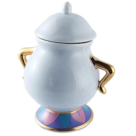Tasse théière à dessin animé - Sucrier bleu en céramique, cadeau d'anniversaire (1/5)