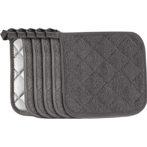6 tapis isolants thermiques en tissu éponge - Indispensables pour la cuisine - Tapis isolants thermiques en tissu éponge de coton (1/5)