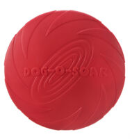 Lot de 2 frisbees pour chien en caoutchouc naturel, jouet d’extérieur résistant, 18 cm