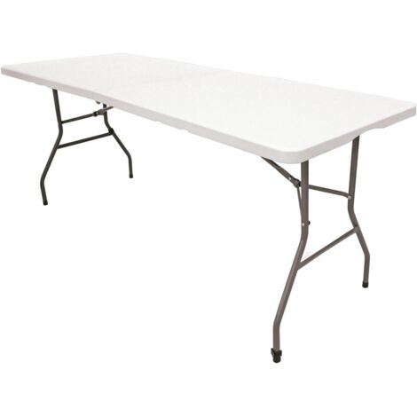 Mesa Plegable Normativa Uso Público 152x70x74 cm – Portátil, Tablero HDPE 3,5 cm Capacidad 6 Adultos Multiusos Jardín Catering, The HomeWeeks
