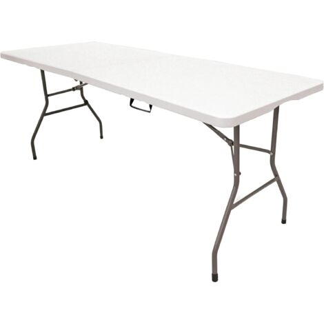Mesa Plegable Normativa de Uso Público 240x75x74 cm – Portátil Tablero HDPE 4 cm 8-10 Adultos Multiusos Jardín/Catering The HomeWeeks