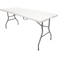 Mesa Plegable Normativa de Uso Público 180x70x74 cm – Portátil, Tablero HDPE 3,5 cm 6-8 Adultos, Multiusos Jardín / Catering The HomeWeeks