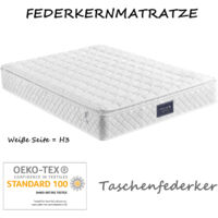Matelas 160 x 200, Matelas 2 personnes, Matelas 160 x 200 ressorts ensachés, Matelas 160 x 200 25 cm, Matelas en Mousse Froide à 7 Zones, 100% Oeko-Tex, Confort Exceptionnel