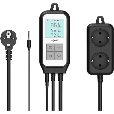 Intelligenter WLAN-Thermostatstecker für Kühlung und Heizung, digitaler Temperaturregler-Sensorstecker von Tuya für Reptilienfermenter
