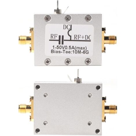 1 Stück Bias-T-Stück, 10 MHz–6 GHz Breitband-Hochfrequenz-Koaxial-Bias-T-Stück