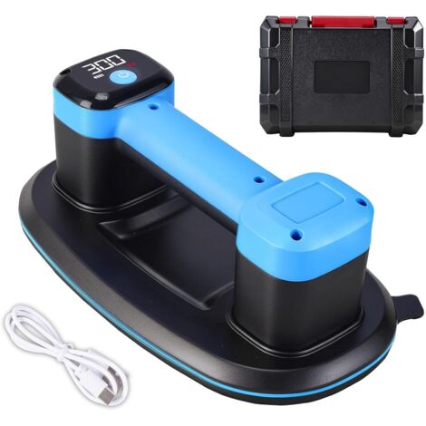 Saugnapf für Fliesen, maximale Traglast 300 kg, elektrischer Saugnapf mit 3600-mAh-Akku, digitales LCD-Display, USB Typ-C-Anschluss für Fliesen, Glas, Marmor, Windschutzscheiben (1/5)