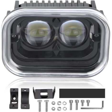 4-Zoll Universal-LED-Fahrscheinwerfer für Motorräder, 45 W, LED-Rennscheinwerfer, Arbeitsscheinwerfer, Fern-/Abblendlicht, weißes Licht für Motorräder, LKW, ATV, E-Bike (1 Stück)