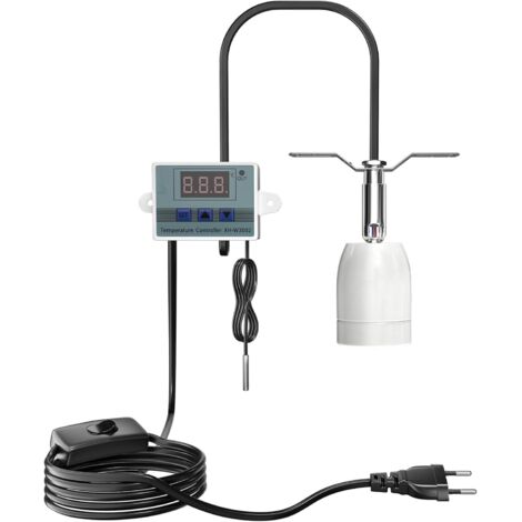 200 W Reptilien-Aquarium-Wärmelampe, intelligenter Temperaturregler, Tartaruga Terrario-Lampe, E27 Calore Terrario-Lampe mit Ein/Aus-Schalter, von Serpenti, Tartarughe, Lucertole