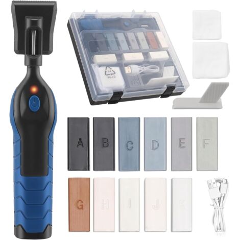 Laminatboden-Reparaturset, Keramikfliesen-Reparaturset mit elektrischem Heizstift, Möbelreparaturwerkzeug mit 8 Wachsblöcken