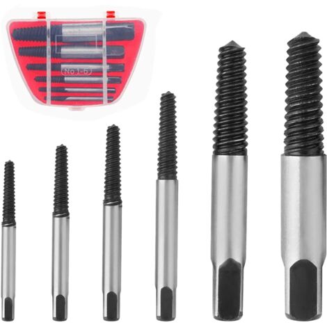 6-teiliges Set zum Entfernen beschädigter Bolzen, inklusive Aufbewahrungsbox, für Gewinde von 1/8 bis 1 Zoll. (1/5)