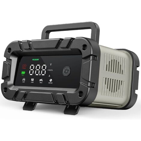 Intelligentes 12V/24V-Batterieladegerät, Kfz-Batterieladegerät mit automatischer Reparaturfunktion und LCD-Display, Wartungsladegerät für Auto, Motorrad, LKW, AGM-, Gel- und SLA-Batterien, 6A (1/5)