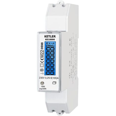 Intelligenter WLAN-Stromzähler für Wechselstrom, bidirektionaler WLAN-Stromzähler mit Zeitschaltuhr, Überspannungs- und Überstromschutz, 100 A, 220 V