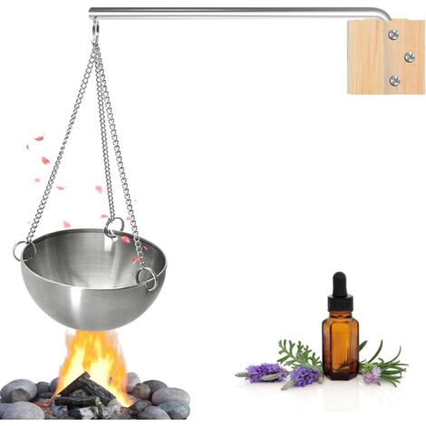 12 cm Sauna-Aromaschale, Saunaschale aus Edelstahl, Saunaschale für ätherische Öle, Sauna-Aromaschale, Saunazubehör für Sauna und Spa