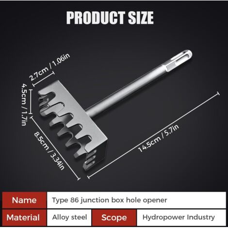 86 Line Box Socket Hole Punch, Electrical Box Hole Cutter, Stainless ...