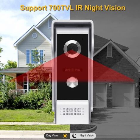 4.3'' TFT color wired video intercom door phone ringer system for home ...