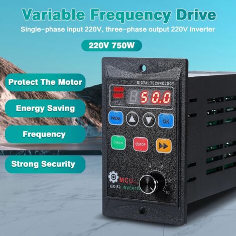 220V Frequency Inverter, Speed Controller for 220V Motor, Single-Phase ...
