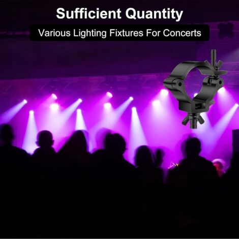 Lot De 8 Pinces D'éclairage Pliables 150kg - Aluminium Noir, Pour DJ/scène, Neuf