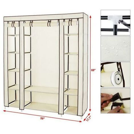 Mini Armoire Poupée Rose Avec 10 Cintres – Rangement Compact Pour Vêtements De Poupée 30 Cm