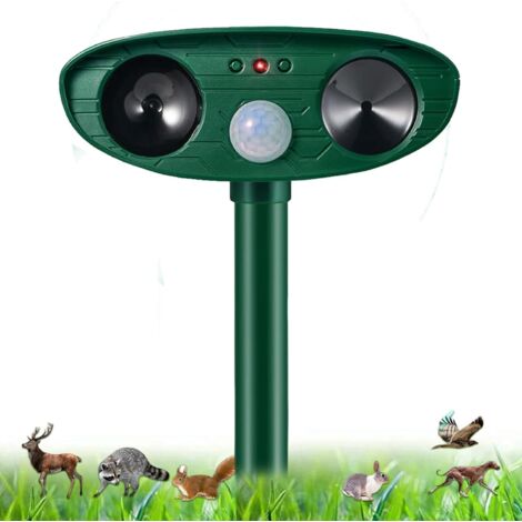 Répulsif Chat Ultrason, Répulsif Chat Exterieur, Répulsif pour Chats Solaire, répulsif à ultrasons avec Détecteur de Mouvement pour Jardin Cour Contre Les Chats Chiens Oiseaux Renards Rats