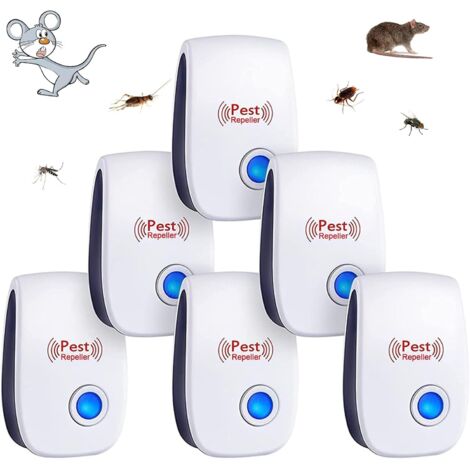Flintronic 6pcs Ultrasonic Pest Repellent, Indoor Use, Mosquito/Mouse/Cockroach/Rodent/Ant/Spider/Insect Killer (1/5)