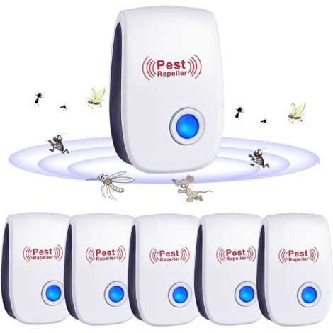 Ultrasonic Rodent and Insect Repellent, 6 pcs Ultrasonic Mosquito Repellent for Mice, Rats, Ants, Spiders, and Mosquitoes, Indoor Electronic Insect Repellent for Mice, Rats, Ants, Spiders, and Mosquit (1/5)