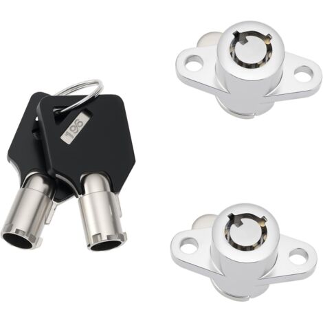 Lot de 2 serrures de sacoches rigides avec 2 clés compatibles avec les modèles Harley-Davidson Touring FLH/T 1993-2013 (1/5)
