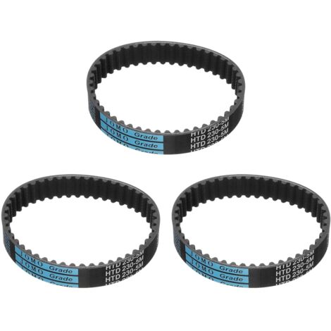 3pcs Courroie de Distribution Caoutchouc HTD-5M, Courroies d'Entraînement Synchrone à Boucle Fermée 46 Dents pour Poulie Imprimantes 3D, 230x15x3.6mm (Longueur x Largeur x Hauteur) (1/5)