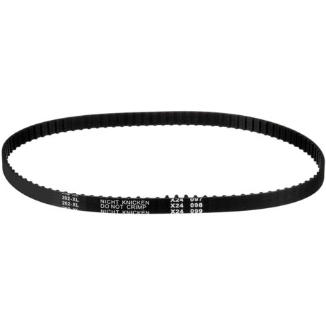 202XL 037 Courroie de synchronisation 101 dents Courroie dentée noire en caoutchouc cranté, largeur 10mm, pas 5.08mm, Courroie de synchronisation pour imprimante 3D