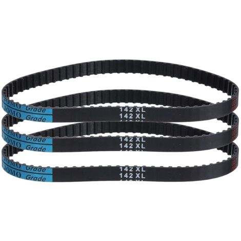 3 Pcs 142XL 037 Courroie de Synchronisation 71 Dents Courroie Crantée à Engrenages en Caoutchouc, Largeur 0.37", Pas 0.20" Courroie de Distribution (1/5)