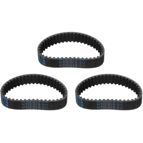 3pcs Courroie de Distribution Caoutchouc HTD-5M, Courroies d'Entraînement Synchrone à Boucle Fermée 43 Dents pour Poulie Imprimantes 3D, 215x15x3.6mm (Longueur x Largeur x Hauteur) (1/5)