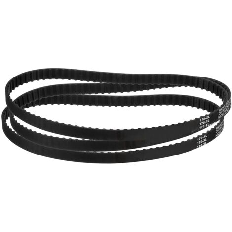 3Pcs 170XL 037 Courroie de synchronisation 85 dents Courroie dentée noire en caoutchouc cranté, Largeur 10mm, Pas 5.08mm, Courroie de synchronisation pour imprimante 3D