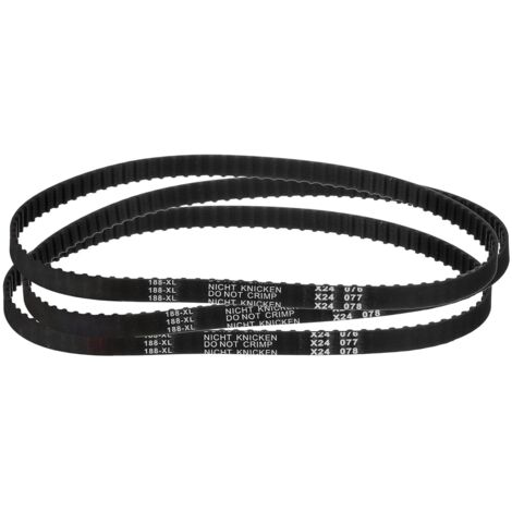 3Pcs 188XL 037 Courroie de synchronisation 94 dents Courroie crantée noire en caoutchouc, largeur 10mm, pas 5.08mm, Courroie de synchronisation pour imprimante 3D