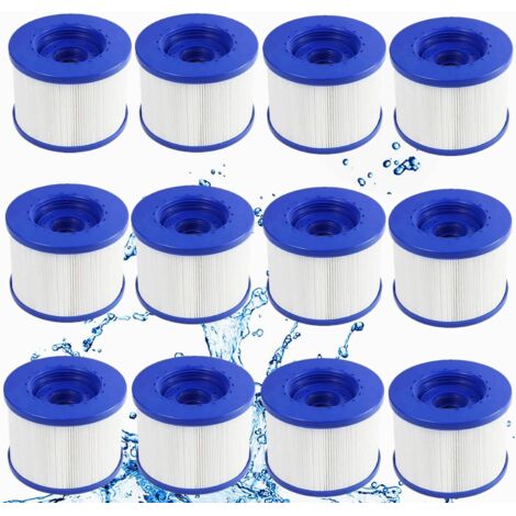 Cartouches Filtre Spa a Visser,Filtre à Vis pour Spa Gonflable Pas De Vis 60mm,Cartouche Filtre pour Spa, Compatible pour Cosy Spa, Clever Spa, Rechange Filtre pour Spa. (Bleu-12) (1/5)