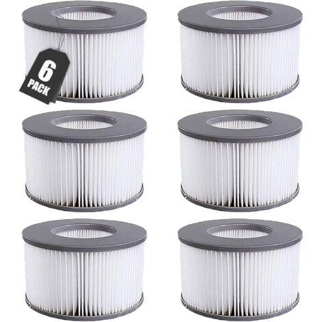 Filtre Spa Lite pour Mspa, 6 pcs Filtre pour Whirlpool MSpa à Partir de 2020, Filtre pour Mspa Lite, Cartouche de Filtre à Eau pour Piscines Gonflables, Bains à Remous et Spas (1/5)