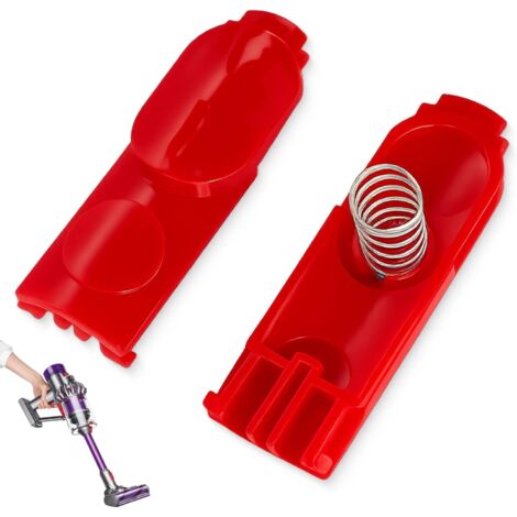 2 pièces bouton à pression pour Dyson, Clip Latch Tab Button avec ressort pour Dyson V7, V8, V10, V11, V15, pièces de rechange pour aspirateur, Montage facile, Robuste et Durable (1/5)