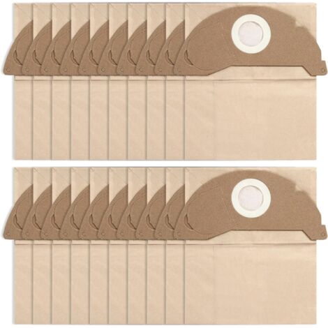 20 Pièces Sac Aspirateur pour Kärcher WD2 MV2 WD 2.200 WD2250 A2004 A2054 A2099,Paper Filter Bags for Wet & Dry Vacuum Cleaners 6.904-322.0 (1/5)