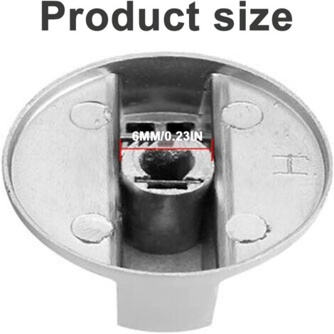 6 Pièces Bouton De Table De Cuisson,Couvercle De Bouton De 6 Mm,Accessoire De Remplacement Universel Pour Cuisinière à Gaz,Contrôleur De Chauffage,Contrôle Précis De La Température Du Four (1/4)