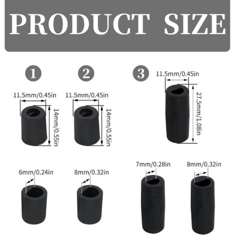 Boutons De Commande Universels Pour Fours,CuisinièRes Et Plaques De Cuisson,Compatibles Avec Une VariéTé D'Appareils MéNagers, Noirs,Pack De 4 Avec 5 Adaptateurs Permettant Un Montage Simple Et Rapide (1/4)