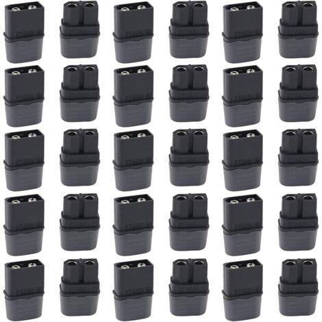 15 Paires XT60H Gaine Connecteur Connecteur pour Modèle RC et Plus, Noir (XT60H Mâle + Femelle) (1/5)