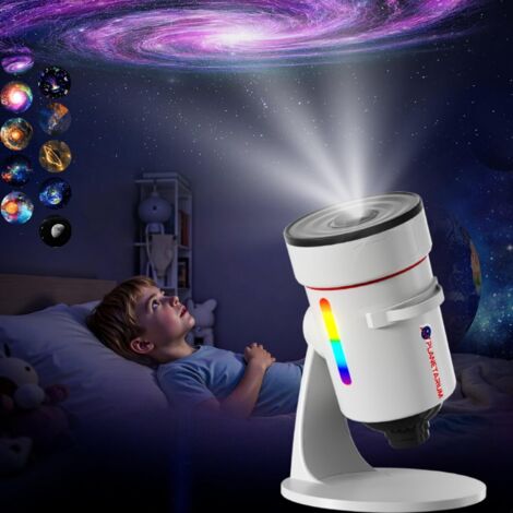 Projecteur Galaxy, Objectif amélioré HD pour projecteur d'étoiles, 10 scénarios réalistes de nébuleuses, éclairage de la pièce, minuterie d'arrêt et veilleuse 8 Couleurs, Couverture très Large du p (1/5)