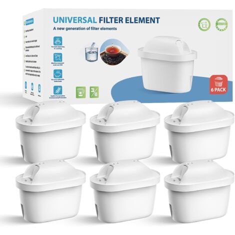 Lot de 6 Cartouches de Filtre à eau de, Remplacement pour Brita® Maxtra Pro® Maxtra+® Plus All-in-1, Remplacement Du Filtre à Eau Compatible avec Brita® Marella® Carafe Filtrante (6) (1/5)