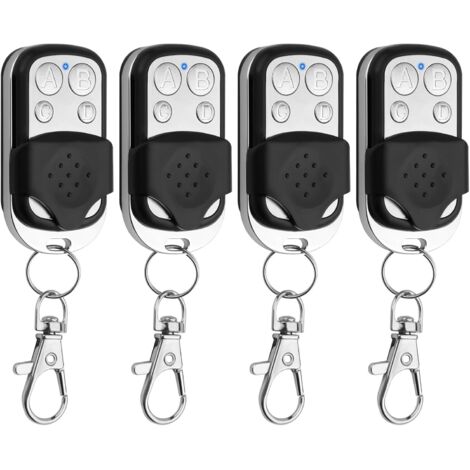 4 Pièces Telecommande Universelle Portail 433,92 MHz télécommande Garage Code Fixe Bip Portail Universelle Sans Fil Compatible 4 Boutons Touches Copieuse pour Voiture et Porte de Garage (1/5)