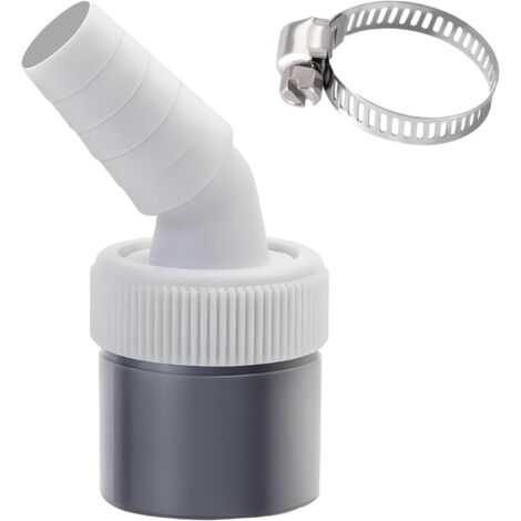 Adaptateur Evacuation Machine a Laver avec Sortie pour Tuyau Ø40 mm et Entrée Ø18-23 mm,Raccord de Vidange Universel en PP pour Lave-Linge,Lave-Vaisselle,Sécheuse,Inclut Collier de Serrage (1/5)