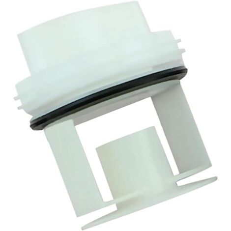 Bouchon de pompe de vidange compatible avec Bosch Siemens WM1095/1065 WD7205, bouchon de vidange de rechange pour machine à laver (blanc)