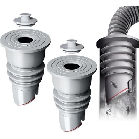 2 Pièces Clapet Anti Odeur 35-40mm Tuyau Bouchon Anti Odeur Machine à Laver Joint Machine à Laver Odeur Canalisation pour Cuisine Salle de Bain(Gris) (1/5)