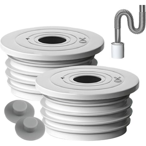 Joint de Tuyau de vidange de Machine à Laver, Dispositif Anti-Reflux d'échappement - Bouchon de vidange de Sol avec Joint de Tuyau d'égout de 2 pièces,Anneau d'étanchéité pour Tuyau de Cuisine ver (1/5)