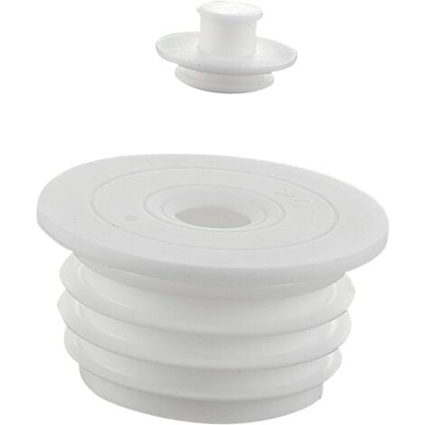 Tuyau Bouchon D'étanchéité, Silicone Bouchon D'étanchéité de Tuyau D'évacuation, Piscine Siphon de Sol Bouchon D'étanchéité de Salle de Bain de Cuisine Outils de Nettoyage D'égout, 60-65mm Blanc (1/5)
