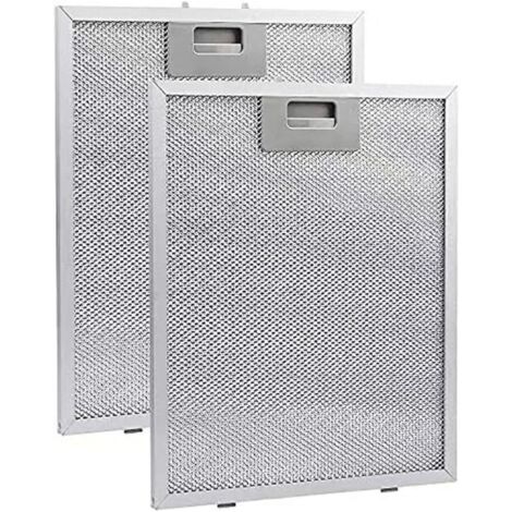2 pièces de filtre à graisse métallique pour hotte de cuisinière, filtre pour hotte de cuisinière, filtre à mailles métalliques pour évacuation, durable et de longue durée, 305 x 267 x 9 mm (1/5)